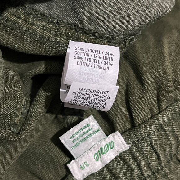 Aerie Lyocell Linen Fringe Hem Utility Workwear Shorts - Picture 11 of 11